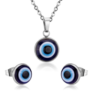 New Fashion Eye Earrings Stainless Steel for Ladies 18K Gold Plated Custom Pendant Necklace Waterproof <b>Small</b> <b>Stud</b> Earrings - Product Image 4