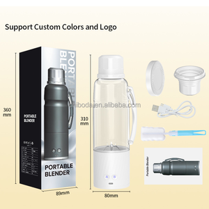 Blender portable USB 370W, 600 ml, 6 lames, 6000 mAh, rechargeable, avec certifications CE, RoHS, FCC, pour smoothies et jus de fruits frais - Product Image 6