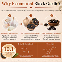 Acentiallabs Grosir Suplemen Bawang Hitam Fermentasi 6000 mg 120 Softgel Kapsul Lunak Bawang Hitam Non-GMO Bebas Gluten