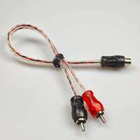 Câble adaptateur RCA Y Splitter 1 vers 2, paire torsadée mâle vers mâle, câble séparateur audio pour voiture, câble 2RCA mâle vers 1RCA femelle
