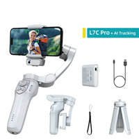 L7C Pro 3 pour stabilisateur de cardan avec suivi IA du visage, pliable, anti-tremblement, télécommande sans fil pour téléphone et iPhone Android, vidéo Vlog