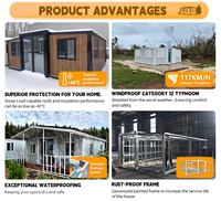 Maison conteneur extensible à 2 étages, maisons préfabriquées miniatures, casas prefabricadas, maison préfabriquée pliable, maison modulaire portable