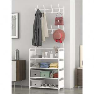 Porte-chapeaux à 4 niveaux, support à chaussures pour bébés et adultes, en fer métallique réglable - Product Image 2