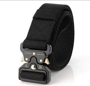 Wholesale Outdoor Heavy Duty Universal Nylon Adjustable Tactical Waist Belt with Quick-Release Gear Clip Metal