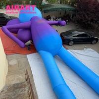 Ballon géant gonflable créatif en forme de personnage de dessin animé, style 2026, pour la décoration de toits et d'activités commerciales