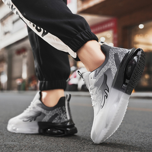 Chaussures de sport décontractées et tendance pour hommes, confortables, légères, avec empeigne en tissu, doublure douce, lacets et semelle antidérapante pour le printemps et l'automne - Product Image 4
