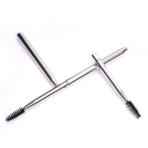 Brosse à cils réutilisable en métal portable pour extensions de cils, brosse à shampoing en mousse, brosse à maquillage de voyage en nylon, applicateur de mascara avec capuchon - Product Image 5