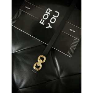 Ceinture pour femme Fiori à double boucle en alliage, style décontracté, taille standard - Product Image 1