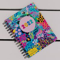 Cuaderno de Espiral Portátil de Diseño Atractivo con Patrón de Dibujos Animados Lindos Papelería