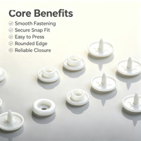 Boutons-pression en plastique recouverts 15mm T5 pour bracelets en tissu, chaussures, vêtements écologiques jetables, vente en gros, directement de l'usine, personnalisables
