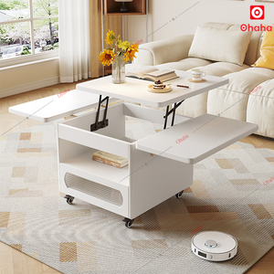 Mesa de comedor multifunción de madera de ingeniería, muebles plegables expandibles para ahorrar espacio, adecuados para 4 a 6 personas - Product Image 3