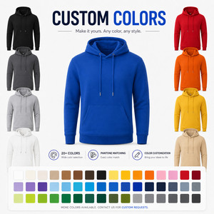 Sweat-shirt à capuche unisexe personnalisé avec logo, en molleton vierge, style streetwear premium, tailles S-4XL, coloris Ebony Night Blue, vente en gros - Product Image 3
