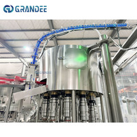 Machine de remplissage de boissons gazeuses 12000BPH CSD, ligne de lavage, remplissage et bouchage 3 en 1 pour bouteilles PET