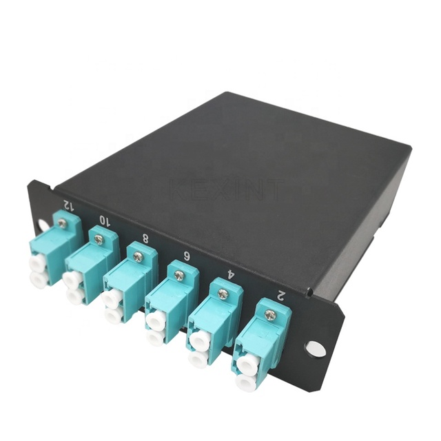 KEXINT Mount Terminal Box 12 Core MPO MTP LC Fiber Optic Patch Panel MTP Cassette