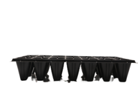Barquettes de semis en PET avec trous de drainage, légères, durables, écologiques, jetables, design carré