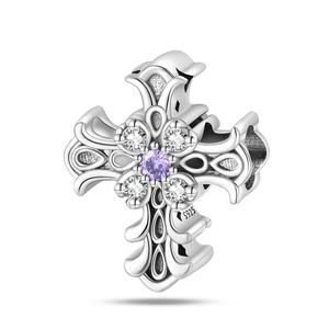 Vente en gros de breloques de bracelet en argent sterling 925 rose violet breloques bijoux en perles pour la fabrication de bracelets pendentifs breloques bijoux en argent - Product Image 5