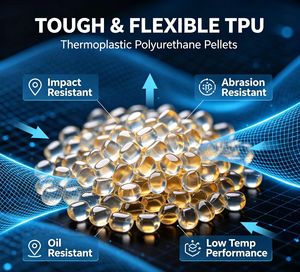 Granulés de plastique TPU E95, matière première polyester TPU, dureté 95A Shore, haute résistance à la traction, résine résistante à l'huile pour tubes et films - Product Image 3