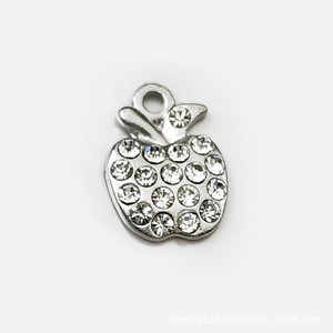 Accesorios de Joyería DIY con Forma de Manzana, Colgante con Diseño de Abeja y Diamantes de Imitación Rojos, Técnica de Goteo de Aceite, Pin de Solapa - Product Image 4