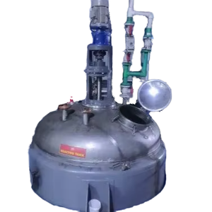 Cuve de réaction en acier inoxydable, à double enveloppe et homologuée pour une utilisation chimique, avec agitateur. - Product Image 1