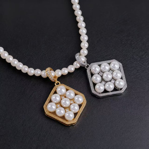 31436 Accesorios de Perlas DIY, Colgante de Plata S925, Soporte Vacío para Múltiples Cuentas de 5-6mm, Estilo Religioso, Colgante de Moda para Collar - Product Image 3