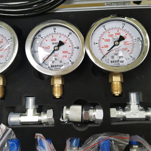 Juego de medidores de presión hidráulica, herramienta de diagnóstico para excavadora, kit de Medición de presión hidráulica, 4 calibres - Product Image 5