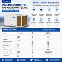 Climatiseur de toit GREE Inverter Type GK-H2OTC/NaA-F(U) 20 tonnes 220V 60Hz pour gymnases et stades