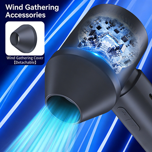 พัดลมมือถือขนาดเล็กพร้อมหน้าจอดิจิตอล 199 ระดับความเร็ว พัดลมเทอร์ไบน์แบบพกพาพลังสูงแบบชาร์จไฟได้สำหรับแขวนเอว - Product Image 4