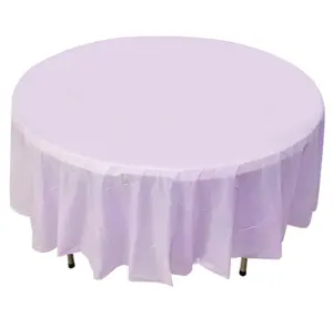 Customized Printed Tablecloths 84in Round Peva Plastic Disposable Tablecloth Birthday Tablecloth Wedding Table Covers