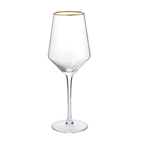 Conception populaire de haute qualité or jante vintage champagne verre à vin blanc eau rouge verre à vin tasse pour hôtel de fête de mariage