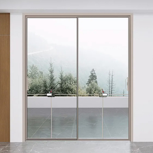 Artistiquement décoratif moderne <span class=keywords><strong>en</strong></span> alliage d'aluminium portes <span class=keywords><strong>en</strong></span> <span class=keywords><strong>verre</strong></span> intérieur étanche à la poussière invisible transmettant la lumière <span class=keywords><strong>opaque</strong></span> - Product Image 2