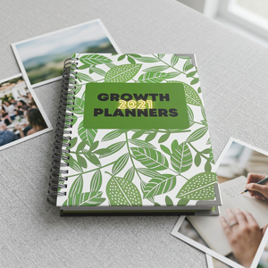 Growth Planners 2027 Spiral Notebook Printed <b>Leaf</b> Pattern Cover Organizer Planner A5 Size Digital Printing - Product Image 1