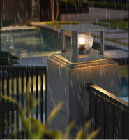 Exterior IP65 impermeable Solar jardín valla puerta paisaje decoración iluminación Villa columna lámpara Led poste Pilar Luz
