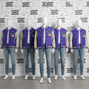 Veste universitaire en laine et cuir avec manches en cuir, col montant, logo frontal, respirante, meilleur prix, veste universitaire de baseball personnalisée - Product Image 4