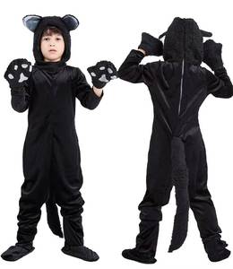 Disfraz de Gato Negro para Niños, Estilo Zentai, para Halloween, Unisex, Mono para Niños, Inspirado en TV y Cine - Product Image 3