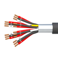 Câble de commande OEM 6 triades, ultra-flexible, en cuivre recuit uni, classe 5, non blindé/blindé, PVC/LSZH, 300V AC/DC, blanc