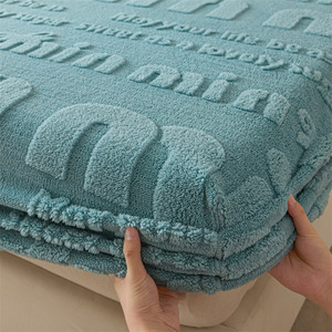 Drap-housse personnalisable en velours jacquard de classe <span class=keywords><strong>A</strong></span>, housse de lit antistatique en polyester, impression active pour hôtels et décoration intérieure, vente en gros - Product Image 4
