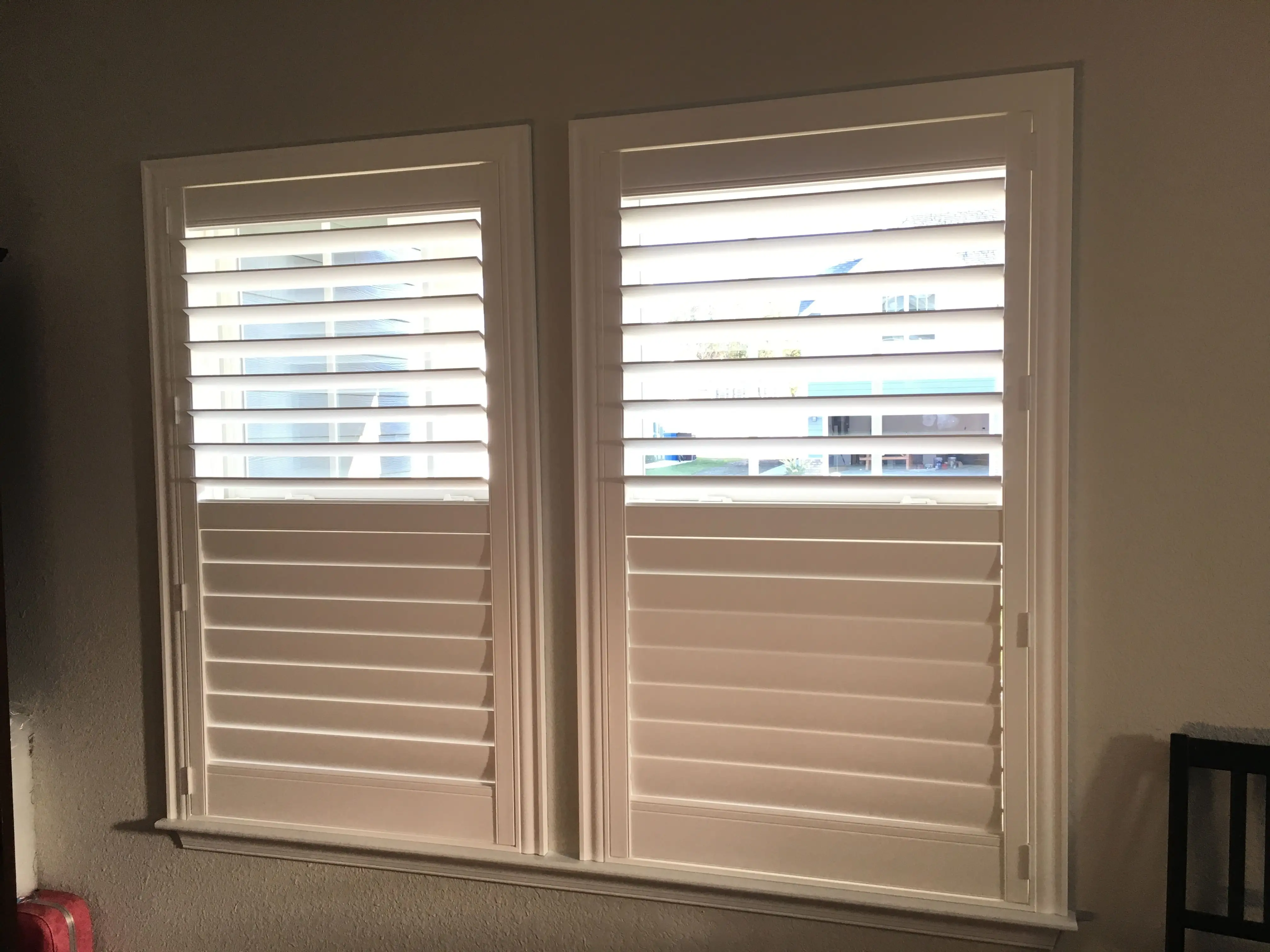 Factory Direct Plantation Shutters Order size horizontal white plantation shutters from china PVC shutters window