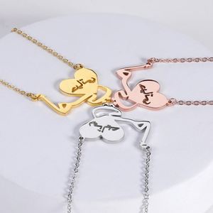 Collar de Acero Inoxidable 316L con Colgante de Rosario y Letra Árabe de Amor para Mamá, Joyería Islámica - Product Image 3