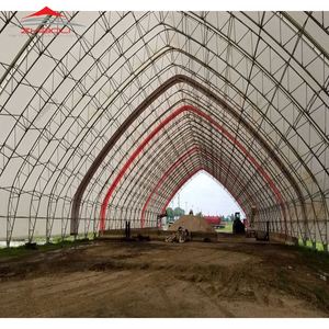 50x100ft OEM/ODM 100-150kmh carico del vento <span class=keywords><strong>tufo</strong></span> capannone Pre ingegneria struttura in acciaio edificio - Product Image 2