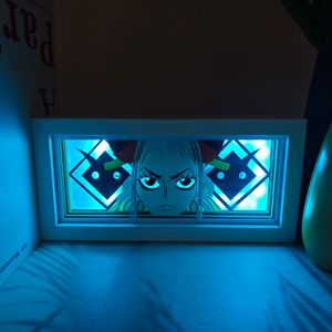 Boîte à lumière 3D tendance en papier découpé, lampe <span class=keywords><strong>de</strong></span> nuit LED à 16 couleurs changeantes pour <span class=keywords><strong>la</strong></span> décoration <span class=keywords><strong>de</strong></span> chambre d'anime - Product Image 4