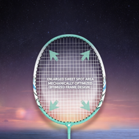 Raqueta de Bádminton Ultraligera de Fibra de Carbono, Núcleo de Panal para Torneos Profesionales, Máxima Rotación, Empuñadura de PU, Construcción Duradera de Alta Calidad, GQK GC5157