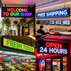 Điện thoại di động wifi App lập trình RGB đầy đủ màu sắc cửa hàng quảng cáo điện <span class=keywords><strong>LED</strong></span> đăng trong nhà 6 mét pixel kỹ thuật số biển hiển thị - Product Image 5