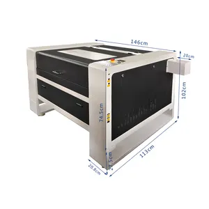 Non Metal CO2 Laser Cutting Engraving Machine 6090 4060 80w 100w Ruida Controller follow up head