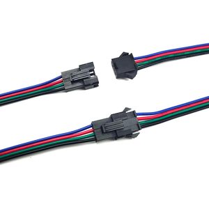 10 Đôi JST SM 2/3/4Pin Nam Nữ Kết Nối Adapter Cắm Với 22AWG Dây 12V DC 5050 3528 RGB dây Đèn LED - Product Image 3
