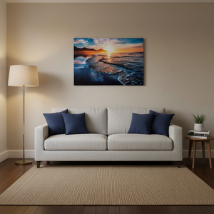 Printed Canvas Art: Coastal Sunset Seascape View Wall Decor,<b>WRAPPED</b> CANVAS - Product Image 3