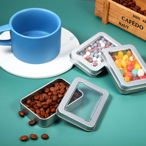 Tin <b>Box</b> Metal Tins with Lid Clear Top <b>Empty</b> Mini Portable Small Storage Tins Case for Home Candles Candies <b>Gifts</b> Balms Treasures - Product Image 5