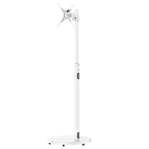 Supporto <span class=keywords><strong>a</strong></span> pavimento singolo per la rotazione <span class=keywords><strong>in</strong></span> altezza del Monitor regolabile più dimensioni VESA adatto attacco <span class=keywords><strong>TV</strong></span> <span class=keywords><strong>Base</strong></span> circolare con vassoio di stoccaggio - Product Image 3