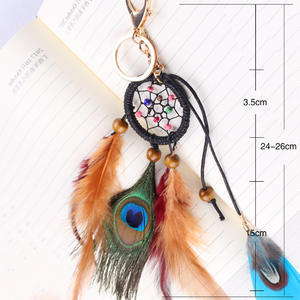 Fatti a mano Dreamcatcher Piume Del Pendente chiave Anello <span class=keywords><strong>Portachiavi</strong></span> Per Auto Accessori <span class=keywords><strong>Da</strong></span> <span class=keywords><strong>Parete</strong></span> - Product Image 3
