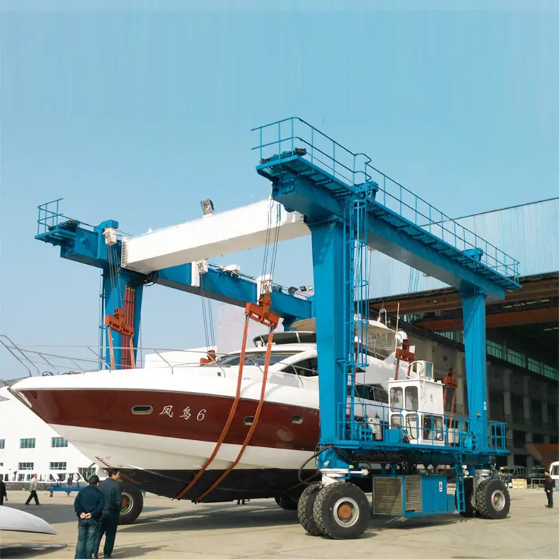 50 Ton 60T 75 Ton 100 Ton Kraanlift Boot Mobiele Marine Hydraulische Boot Takellift 40 Ton Jachthaven Reislift Kraan