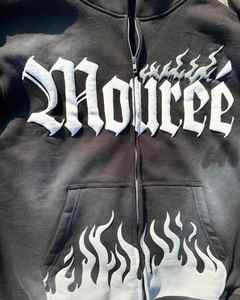 เสื้อกันหนาวมีฮู้ดของผู้ชายสำหรับฤดูหนาวพิมพ์ลายสกรีน3D ปักโลโก้กำหนดเอง - Product Image 3